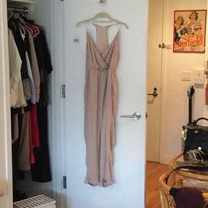 Size S champagne silk charmeuse women’s jumpsuit